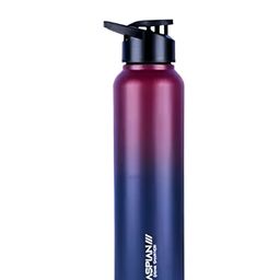 Caspian Blue & Purple Single Stainless Steel Printed Single Wall Vacuum Water Bottle-image-92