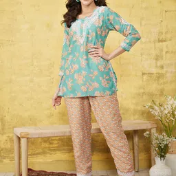 ADA Printed Tunic With Trousers-image-2