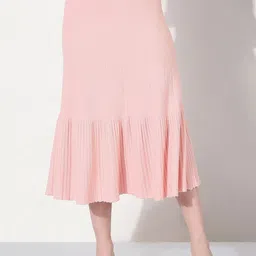 SHOWOFFFF Women Textured Straight Midi Skirt-picture-31