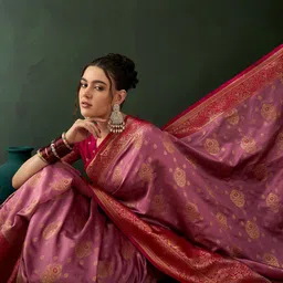 Sangria Woven Design Saree With Blouse Piece-picture-22