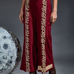 Banana Labs Women Geometric Printed Wide Leg Trousers-image-50