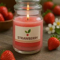POOKIEMOON Strawberry Scented Jar Candle-picture-5