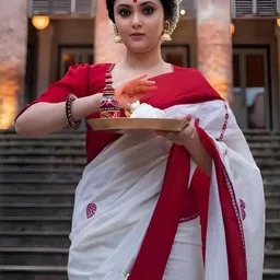 AQUILIQ White Silk Cotton Sarees-picture-23