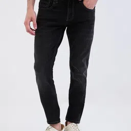 SPYKAR Men Black Cotton Slim Fit Mid-Rise Jeans-picture-46
