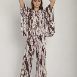 Blissence Women Tie and Dye Printed Night suit-image-18