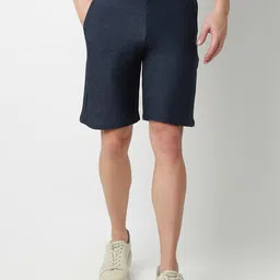 UnderJeans by Spykar Men Solid Slim Fit Mid-Rise Shorts-image-7