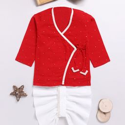 VASTRAMAY Boys Ethnic Motifs Embroidered Regular Thread Work Kurta with Dhoti Pants-picture-24