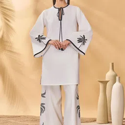 Masaba Trellis Palm Printed Co-ord Set-image-63