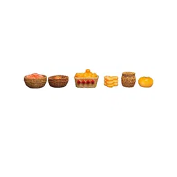 Wonderland 7-Pcs Persimmon Fruit & Sweets Candies With Baskets Garden Decor-image-49