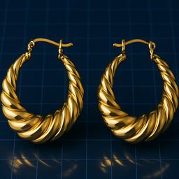 ISHTAARA Gold-Plated Stainless Steel Earrings-image-21