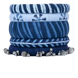Taasha Craft Set Of 5 Thread Beaded Bangles image 2
