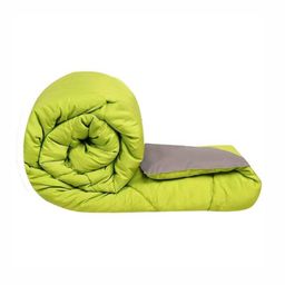 JP SHINE Green & Grey Heavy Winter 210 GSM Reversible Microfiber Double Bed Comforter-image-7