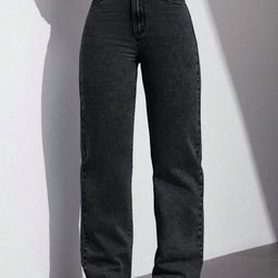 DressBerry Women Comfort High-Rise Straight Fit Clean Look Stretchable Jeans-image-81