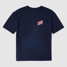 Tommy Hilfiger Boys Brand Logo Printed Round Neck Cotton Relaxed Fit T-shirt-picture-49