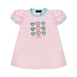 AIGNER Girls Printed Puff Sleeve A-Line Dress-image-35