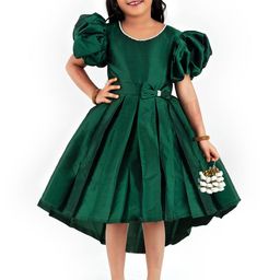 STANWELLS KIDS Girls Print Puff Sleeve Fit & Flare Dress-image-51