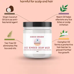 Coco Crush Set Of 3 Lice Removal Hair Cream - 50 g, Shampoo - 100 ml & Comb image 4