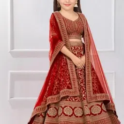 Girls Lehenga Choli with Dupatta Set-image-53