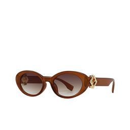 LULU & SKY Women Oval Metallic Detail Sunglasses LH192-TEA-image-3