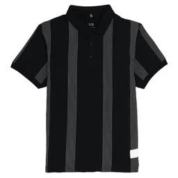 Status Quo Boys Striped Polo Collar Cotton T-shirt-image-23