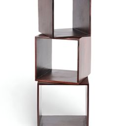 Ikiriya Set Of 3 Red Nesting Tables In Dark Walnut Finish image 5
