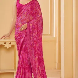 DURGA EMPORIO Abstract Printed Pure Chiffon Saree-16