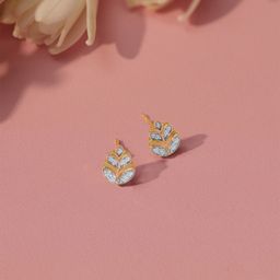 Mia by TanishqGold & Diamond Dew Kissed Stud Earrings-image-53