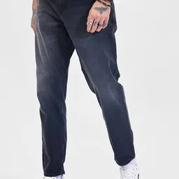 Snitch Men Wide Leg Low Distress Light Fade Jeans-image-77