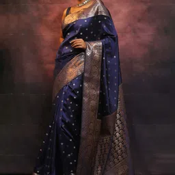 RASVRITI Woven Design Zari Designer Kanjeevaram Saree-picture-3