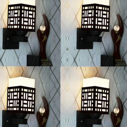 Gojeeva Brown Wood Square Wall Lamps-picture-22
