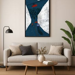 999Store Blue & Black 1 Piece Canvas Other Wall Paintings-image-93