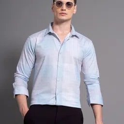 PAUL STREET Men Standard Slim Fit Opaque Checked Casual Shirt-image-8