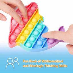 FunBlast Dolphin and Mini Keychain Stress Relieving Silicone Pop It Fidget Toy - Multicolor image 5