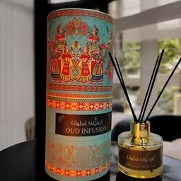 GLOBAL AROMA Blue & Red Oud Infusion Reed Aroma Oil Diffuser & Sticks 120ml-43