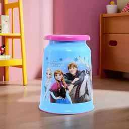 Kuber Industries Blue & Pink Disney Frozen Printed Round Stools-image-75