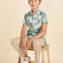 U.S. Polo Assn. Kids Boys Cotton Classic Printed Casual Shirt-picture-28