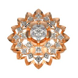 VALANOVA Rose Gold Plated Sterling Silver Certified 0.50 Ct Lab Grown Diamond Ring-image-95
