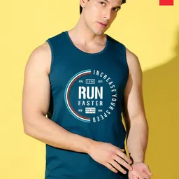 WOOSTRO Pack Of 2 Printed Combed Cotton Gym Vests VWS26(RUN PEACOCK)(ALONE RED)-picture-17