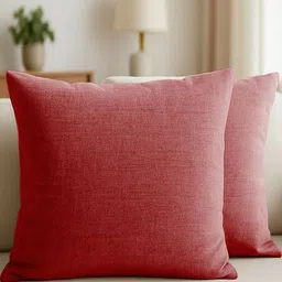 CASABLEU Maroon 2 Pieces Square Cushion Covers-picture-16