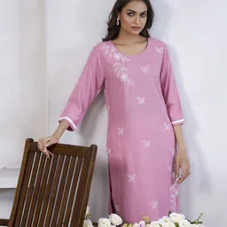 SHREE LAXMINARAYAN EXPORT Embroidered Straight Kurta-image-49