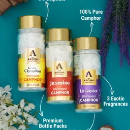 The Aroma Factory 3Pc White Lavender, Jasmine, Chandan Bhimseni Camphor Tablets image 4