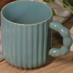 Rare Planet Blue & Brown Textured Ceramic Mug 250ml-image-83