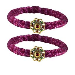 Vidhya Kangan Pink Brass Bangles-image-30