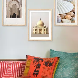 WALLLANE 3 Piece Historical Wall Art With Frame Home Decor Wall Painting-picture-1