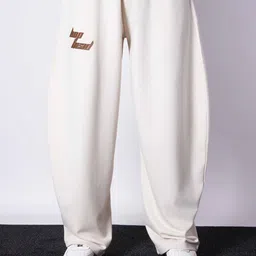 HOP HEAD Men Typography Printed Loose Fit Easy Wash Trousers-image-84