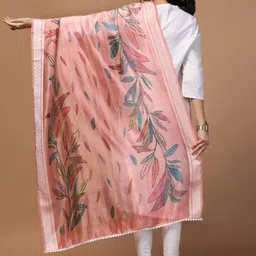 Kaizen TEXO FAB Ethnic Motifs Printed Organza Dupatta image 4