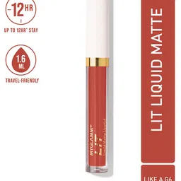 MyGlamm Long-Lasting & Smudge-Proof LIT Liquid Matte Lipstick 1.6ml - Like A G6 image 4