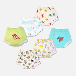 You Got Plan B Infant Pack Of 6 Printed Pure Cotton Anti Microbial Padded Basic Briefs-18