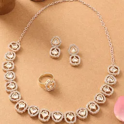 Zaveri Pearls Gold-Plated Kundan Studded Jewellery Set-39
