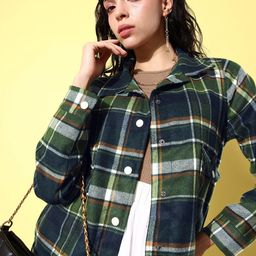 Mast & Harbour Women Checked Longline Tailored Jacket-22